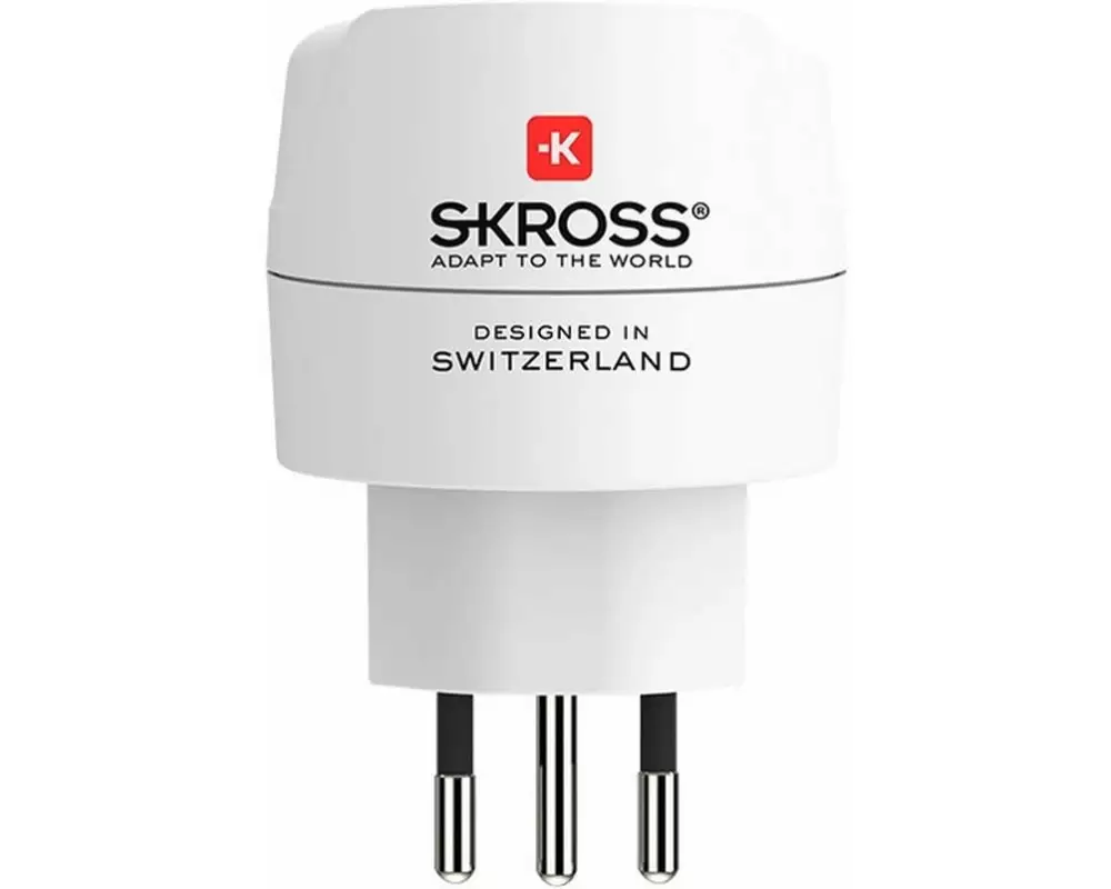 SKROSS Reiseadapter Europe to Switzerland + Italy + Brazil
