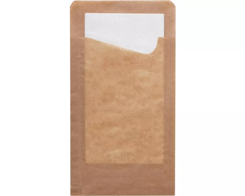 BioPak Snackserviette 11.3 cm x 210 mm, Weiss