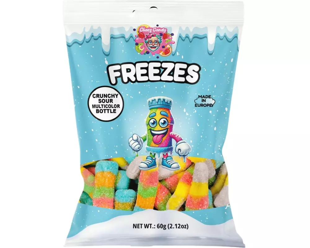 Freezes Gummibonbons Multicolor Bottles gefriergetrocknet 60 g
