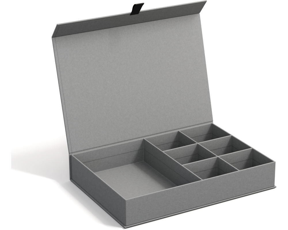 BIGSO BOX OF SWEDEN Schmuckbox Jolie 706154101TAB grau 26.5x19x7cm