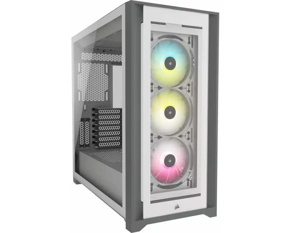 Corsair PC-Gehäuse iCUE Midi Tower 5000X RGB TG Weiss