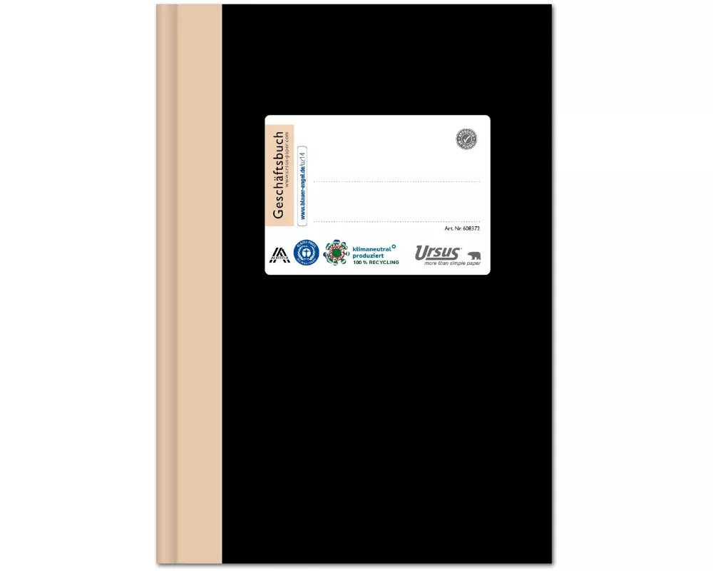 Ursusgreen Notizbuch Geschäftsbuch A5, blanko