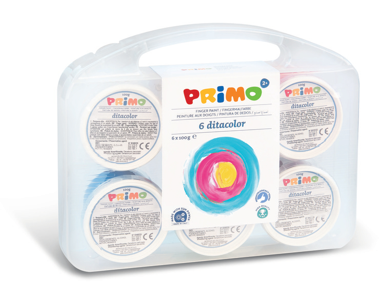 PRIMO Fingermalfarbe 6x100g 3542 ass.