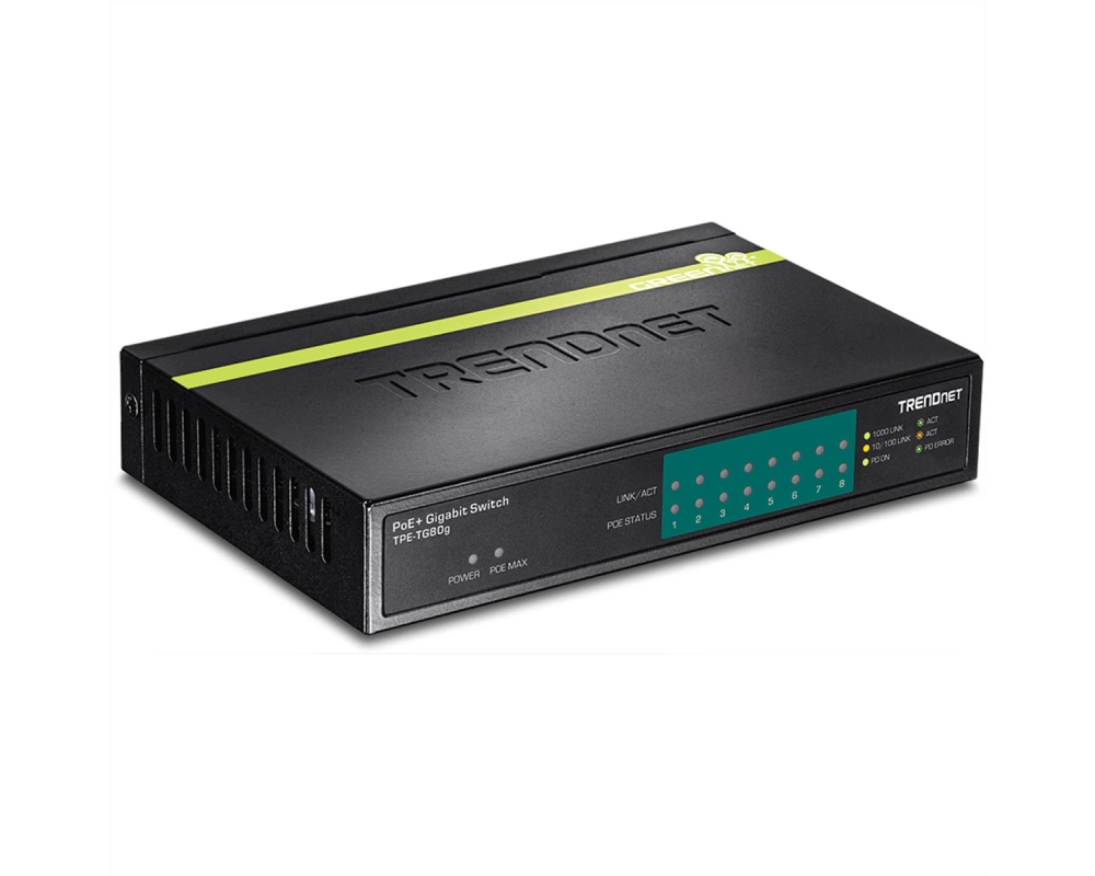 TRENDnet TPE-TG80g 8-Port PoE Switch GREENnet Gigabit