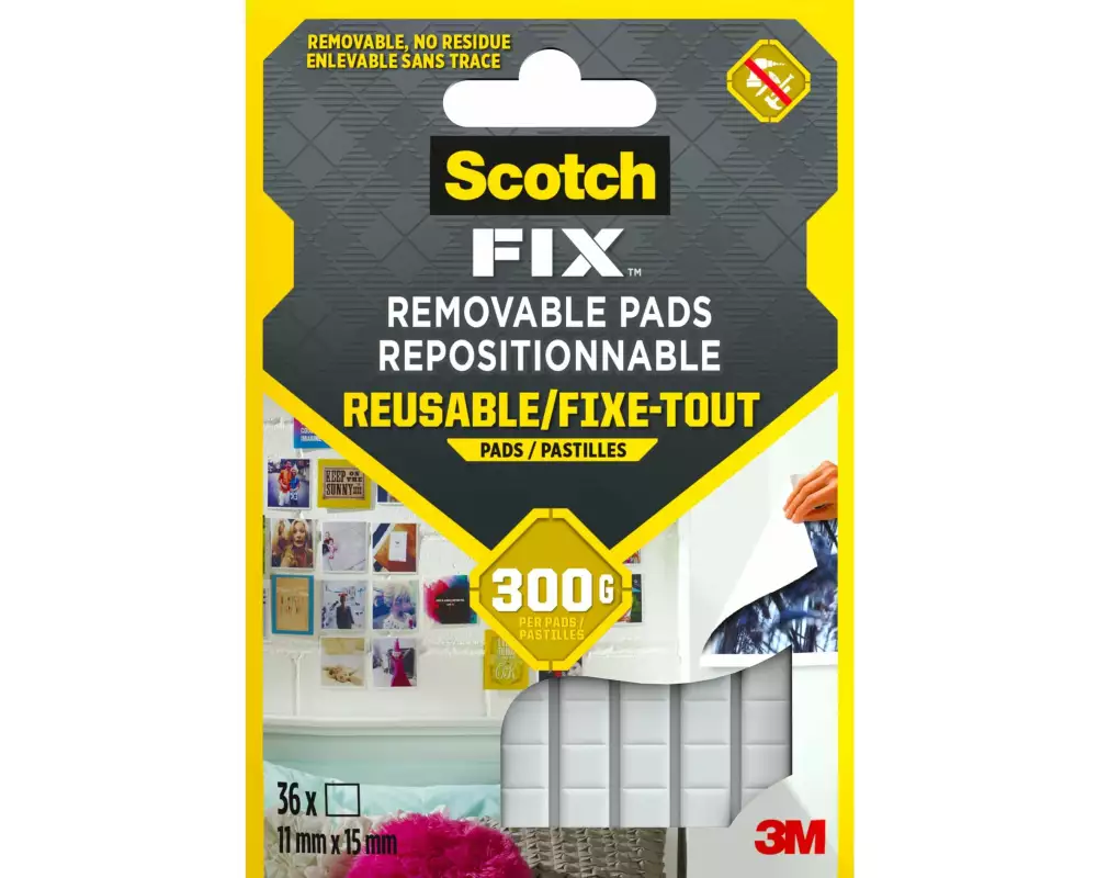 Scotch Klebepads Scotch-Fix, 11 mm x 15 mm, Weiss