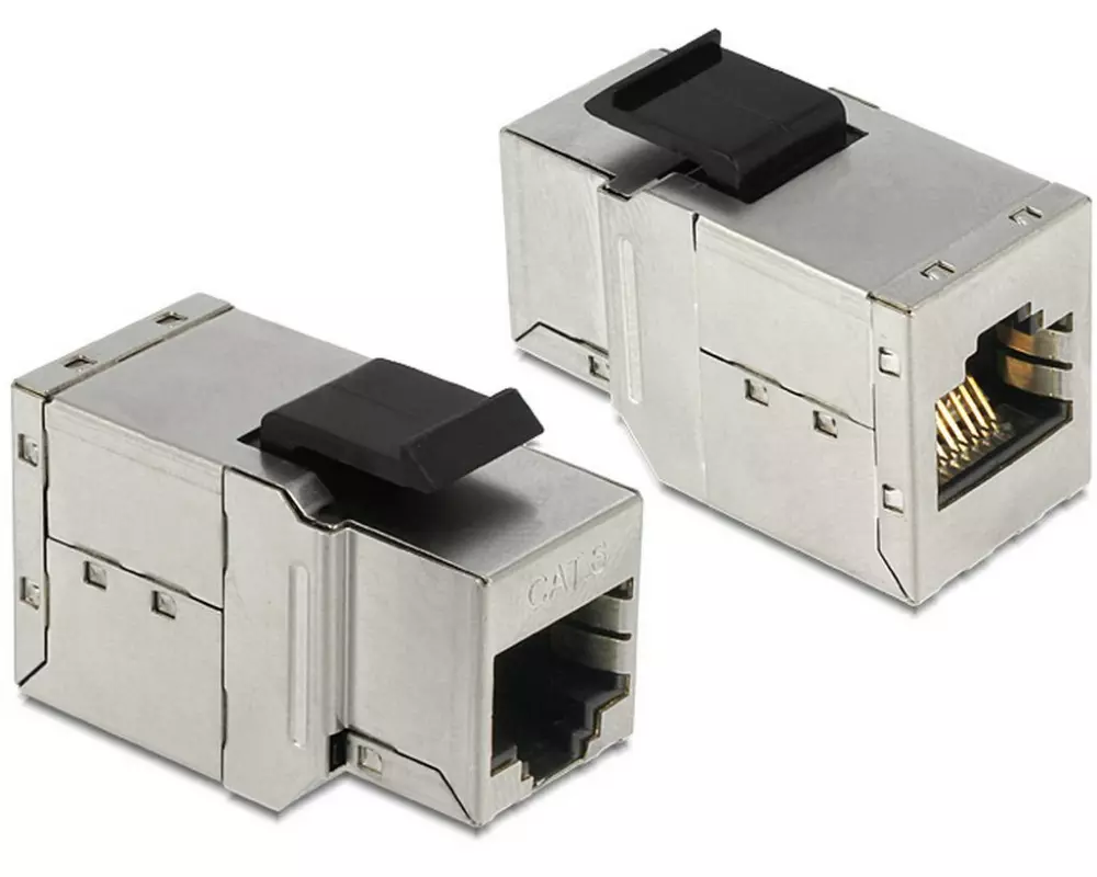 Delock Keystone-Modul RJ45 Buchse zu RJ45 Buchse Cat.6 Geschirmt