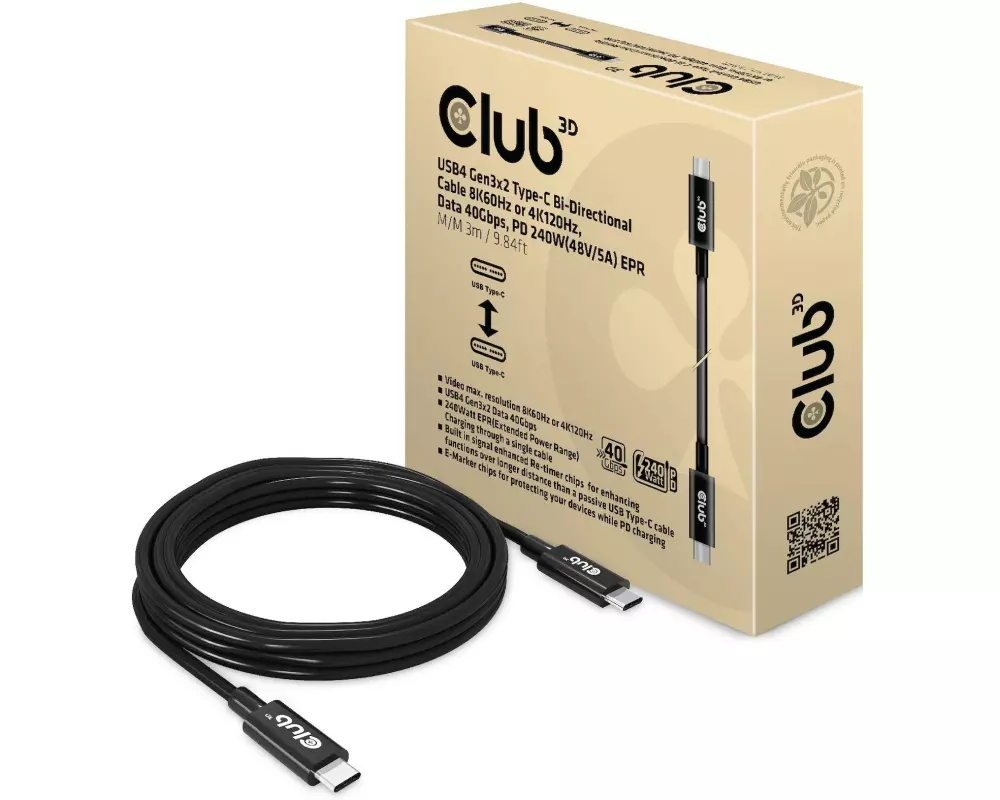 Club 3D USB-Kabel CAC-1579 USB-C - USB-C 3 m