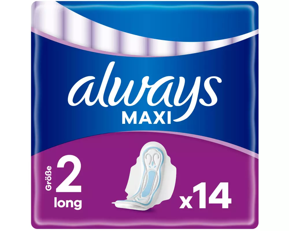 Always Binde mit Flügeln Maxi Long 14 Stück
