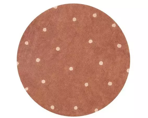 Lorena Canals Dekoteppich Round Dot Chestnut Ø 140 cm
