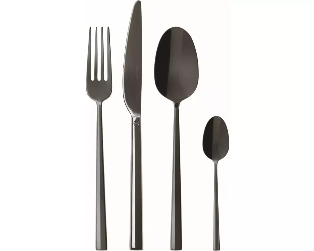 Sambonet Besteck-Set Rock 24-teilig, Schwarz