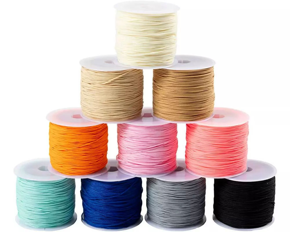 Creativ Company Polyesterschnur 0.6 mm Sortierte Farben 10 x 50 m