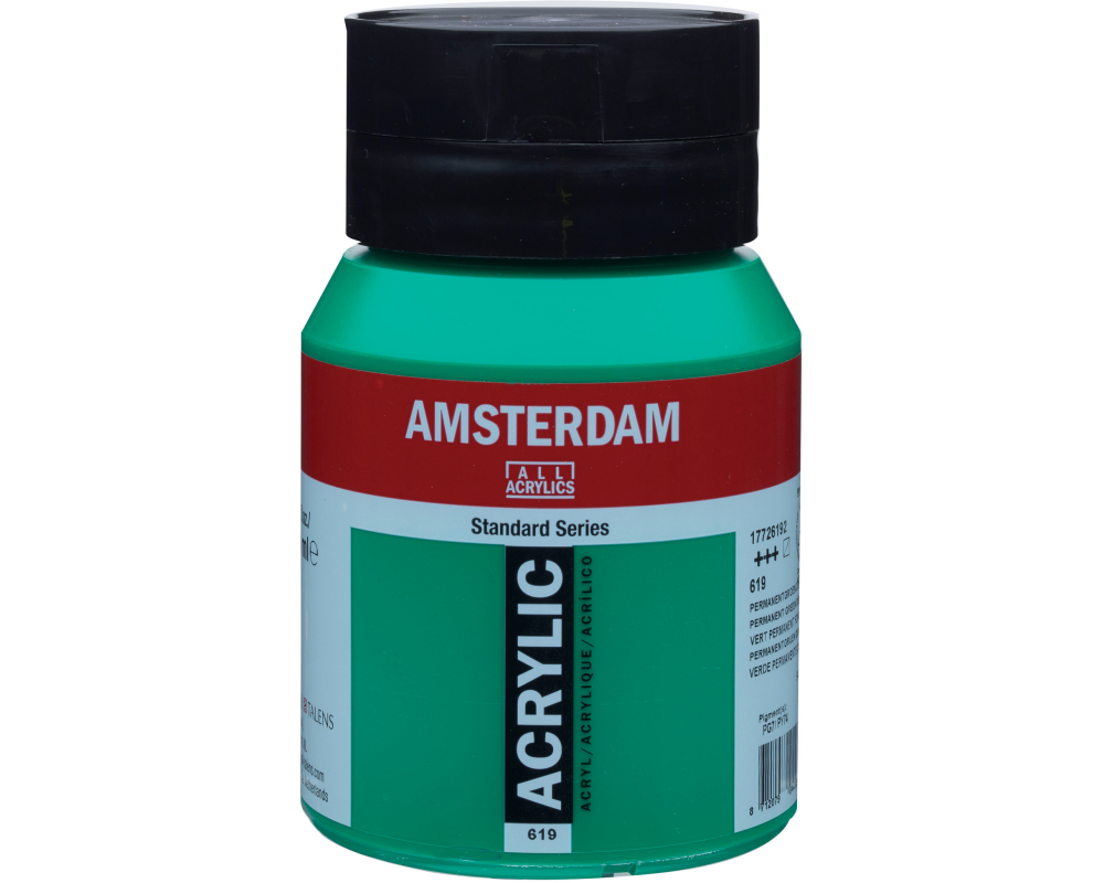 AMSTERDAM Acrylfarbe 500ml 17726192 permanent grün dunkel 619