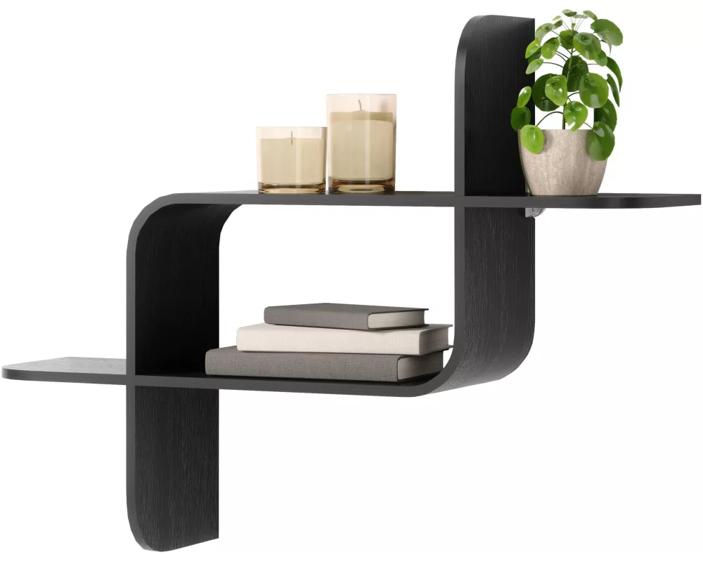 Umbra Wandregal Montage 62 x 15 x 47 cm, Schwarz