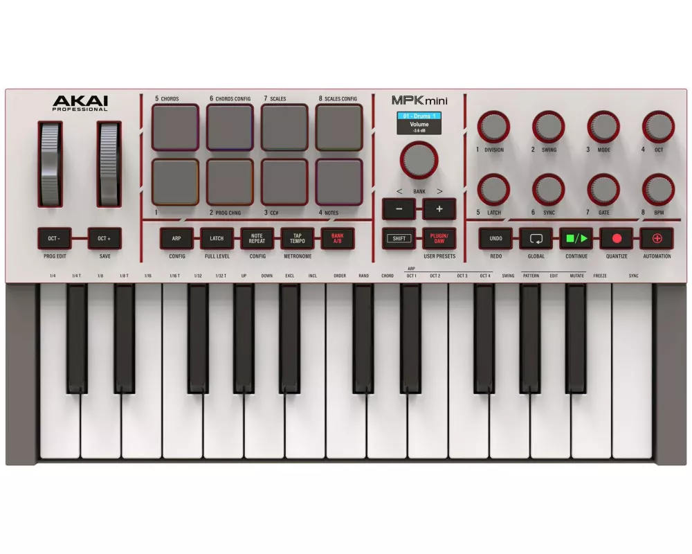 Akai Keyboard Controller MPK Mini IV Weiss
