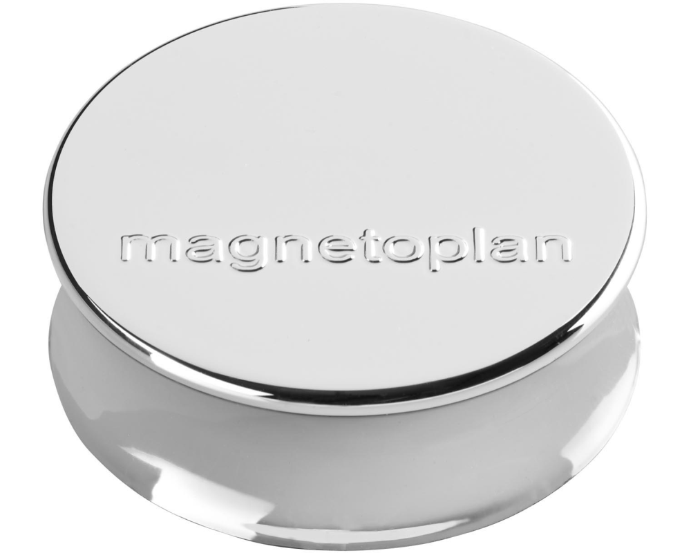 MAGNETOPLAN Magnet Ergo Large 10Stk. 1665032 silber 34x17.5mm