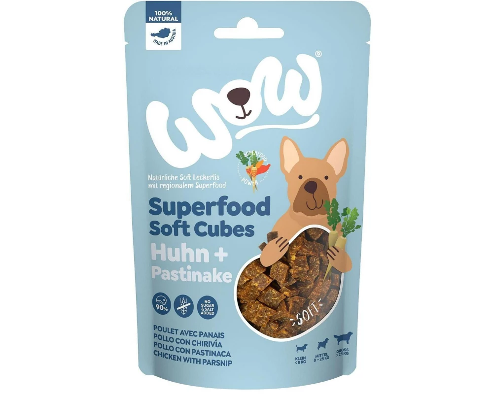WOW Soft Cubes Huhn mit Pastinake, 150 g