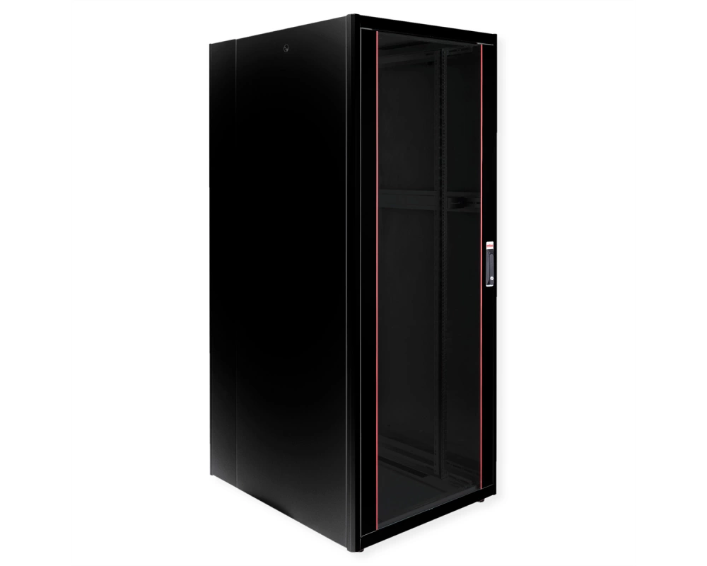 ROLINE 19-Zoll Netzwerkschrank Basic 42 HE, 800x1000 BxT Glastür schwarz