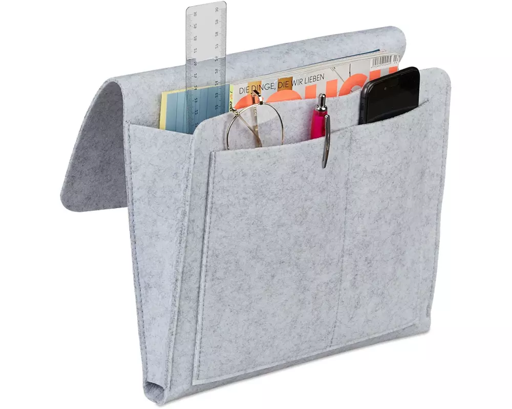 relaxdays Aufbewahrungstasche Grau