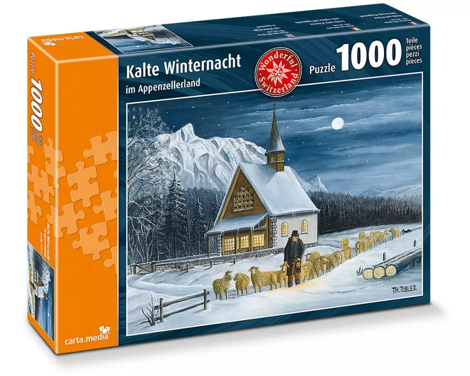 Carta.Media Puzzle Winternacht im Appenzellerland 1000 Teile