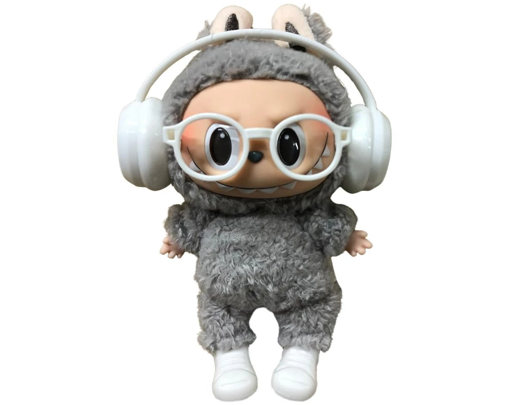 Nize Puppenkleidung Labubu Accessoire-Set Nerdy, Weiss