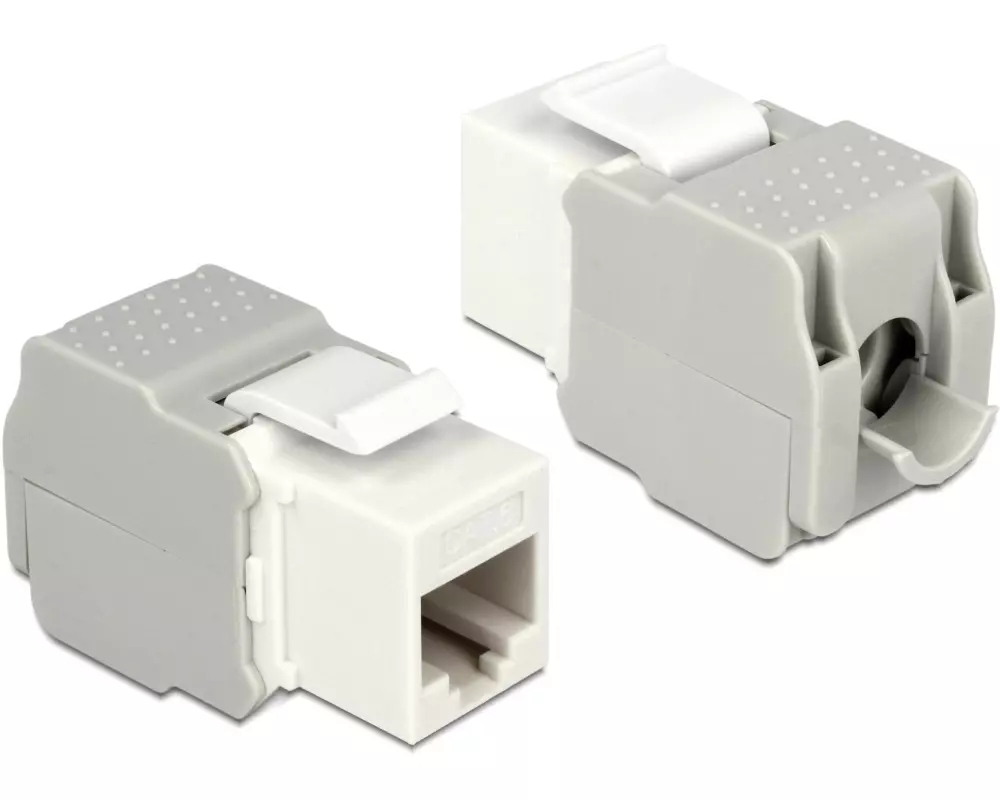 Delock Keystone-Modul RJ-45 Cat.6, UTP Weiss