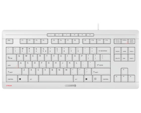 CHERRY STREAM KEYBOARD TKL Tastatur Universal USB QWERTY Englisch Weiß