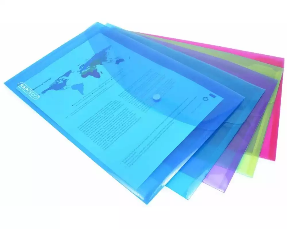 Rapesco Dokumentenmappe A4+, assortierte Farben, 20 Stück