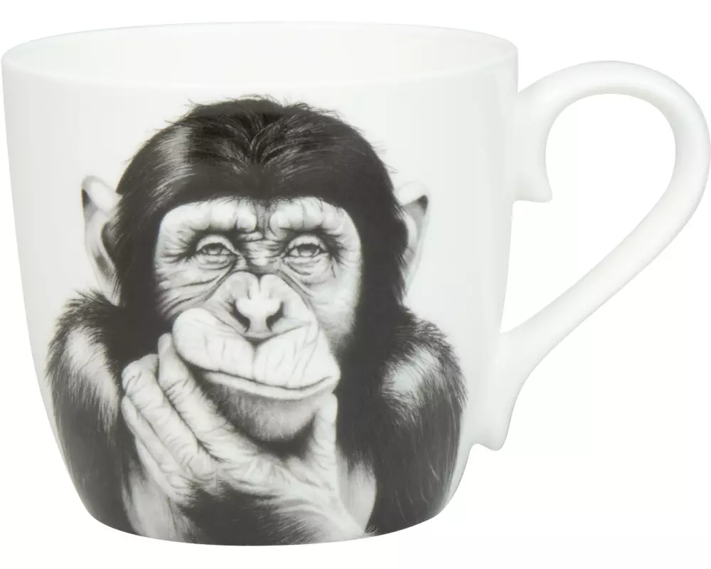Könitz Universaltasse Denkender Affe 425 ml, Weiss