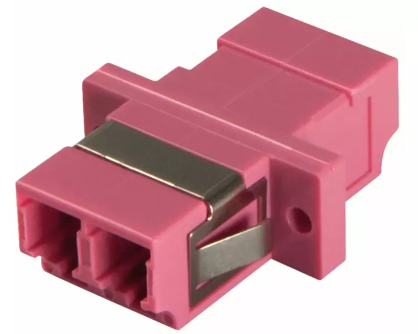 LINDY Fiber Optic Coupler, LC-LC, Duplex, Multimode, Ceramic, LWL