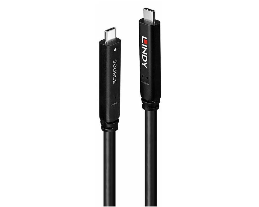 LINDY 8m USB 3.2, Gen 1, and DP 1.4, Type C, Hybrid Cable