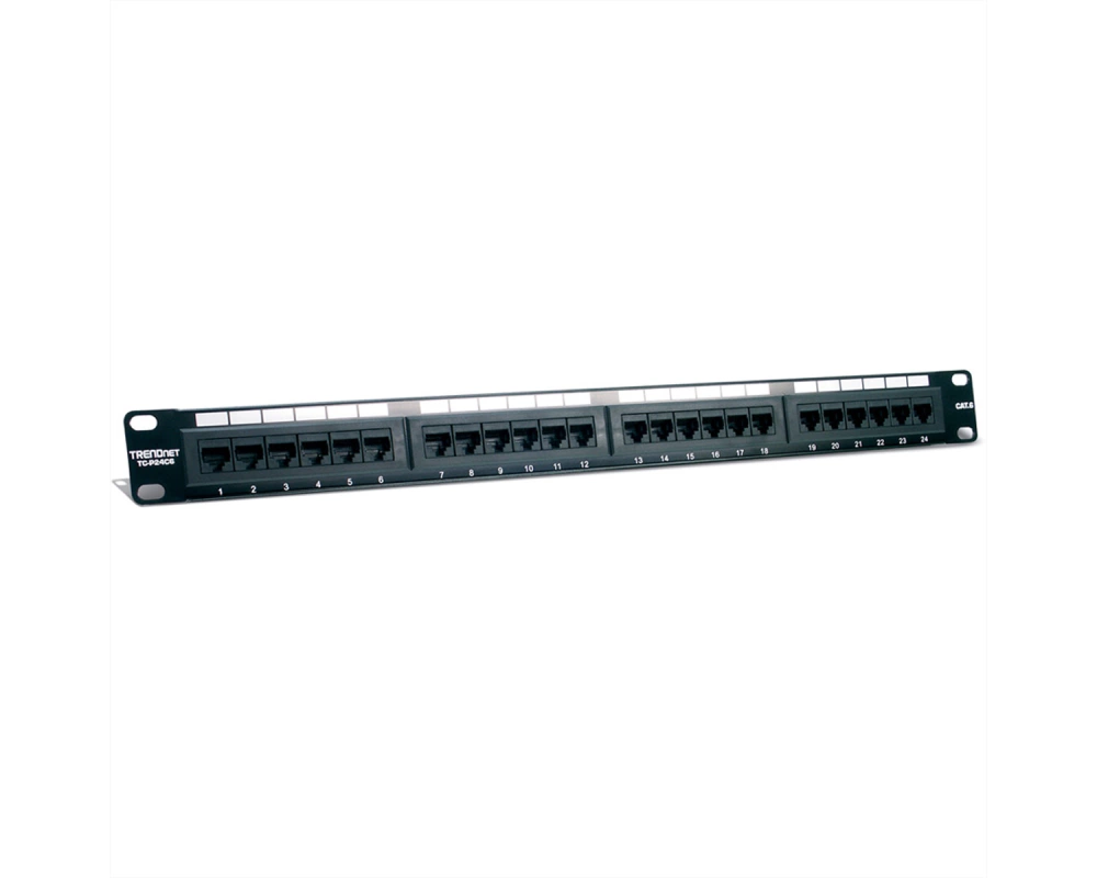 TRENDnet TC-P24C6 Patch Panel, 24-port Cat6 Unshielded