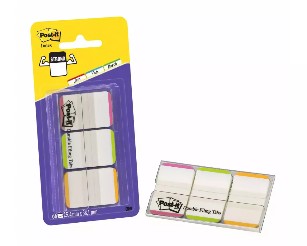 Post-it Page Marker Index Strong Pink/Orange/Grün, 3 Stück