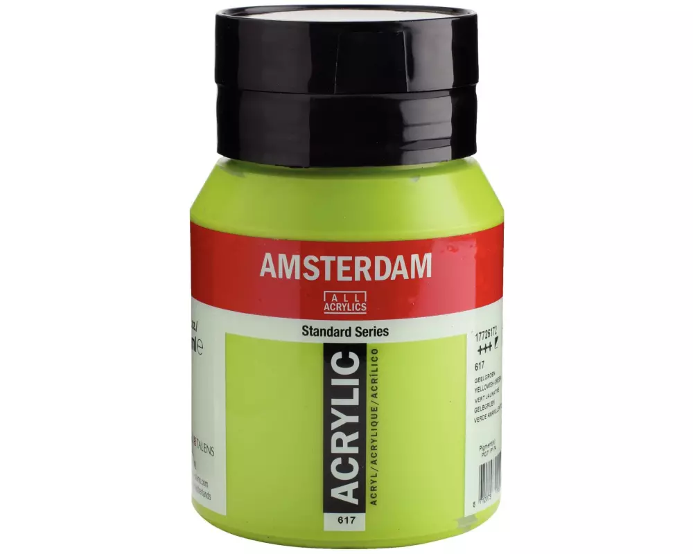 Amsterdam Acrylfarbe Standard 617 Gelbgrün halbdeckend, 500 ml