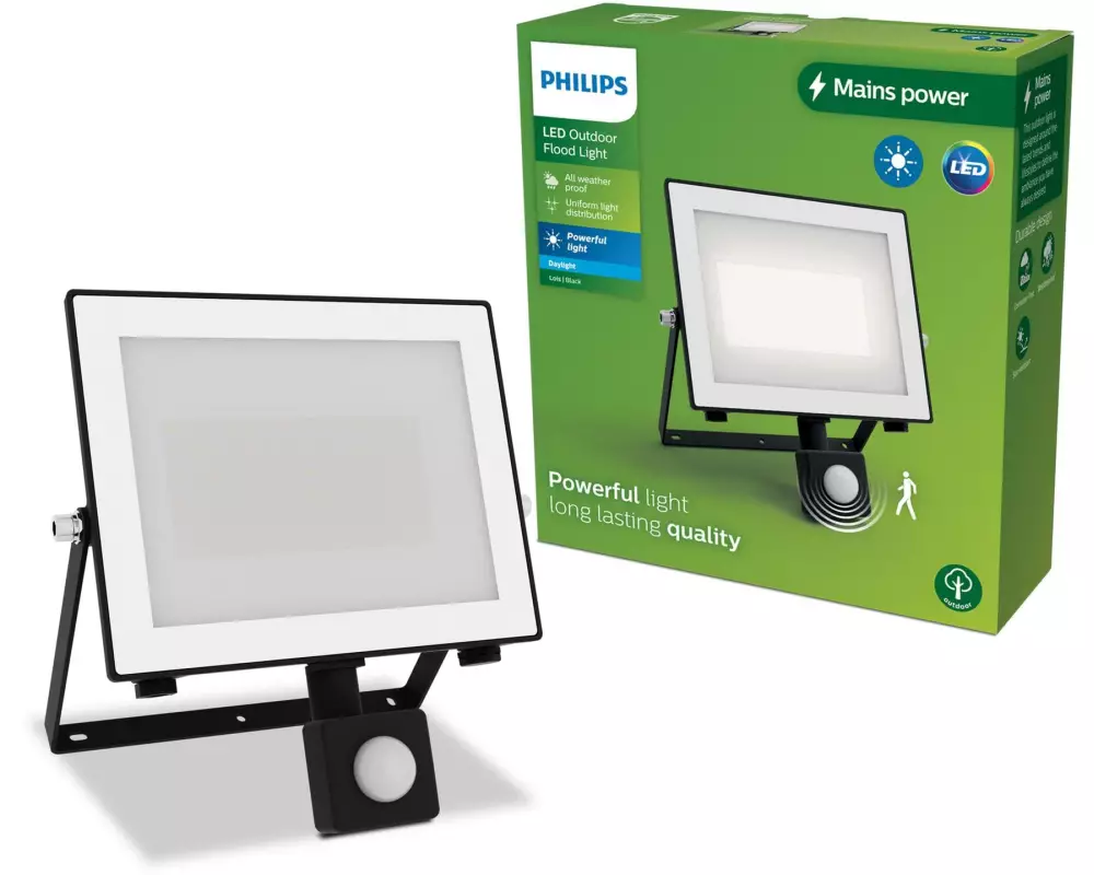 Philips Lois Flutlicht 50W 5000K IR IP65 schwarz 50 W