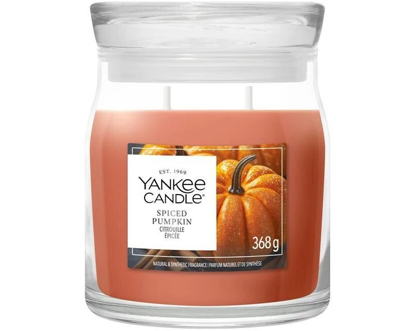 Yankee Candle Signature Duftkerze Spiced Pumpkin Signature Medium Jar