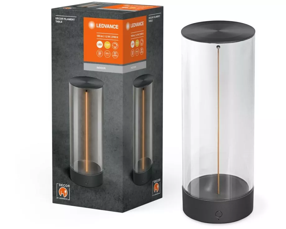 Ledvance Tischleuchte Decor Filament Anthrazit