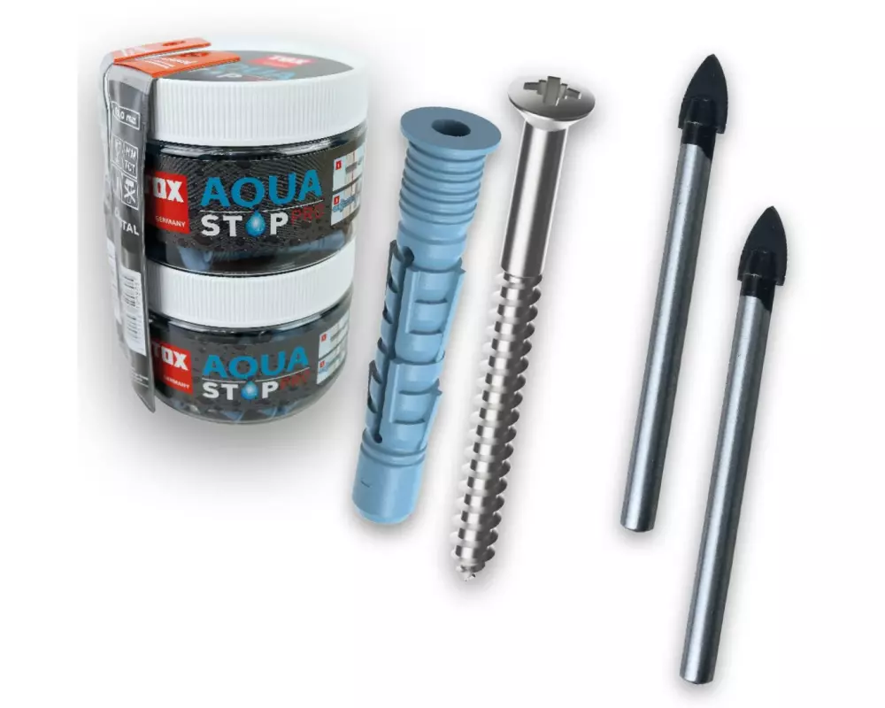 Tox-Dübel Allzweckdübel Aqua Stop Pro 6 x 38 mm / 8 x 50 mm, 62-teilig
