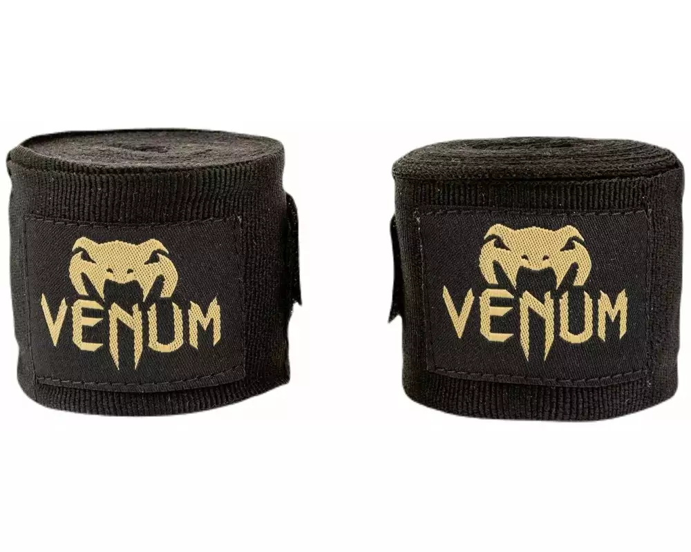 Venum Kontact Boxing Handwraps Schwarz / Gold, 4 m