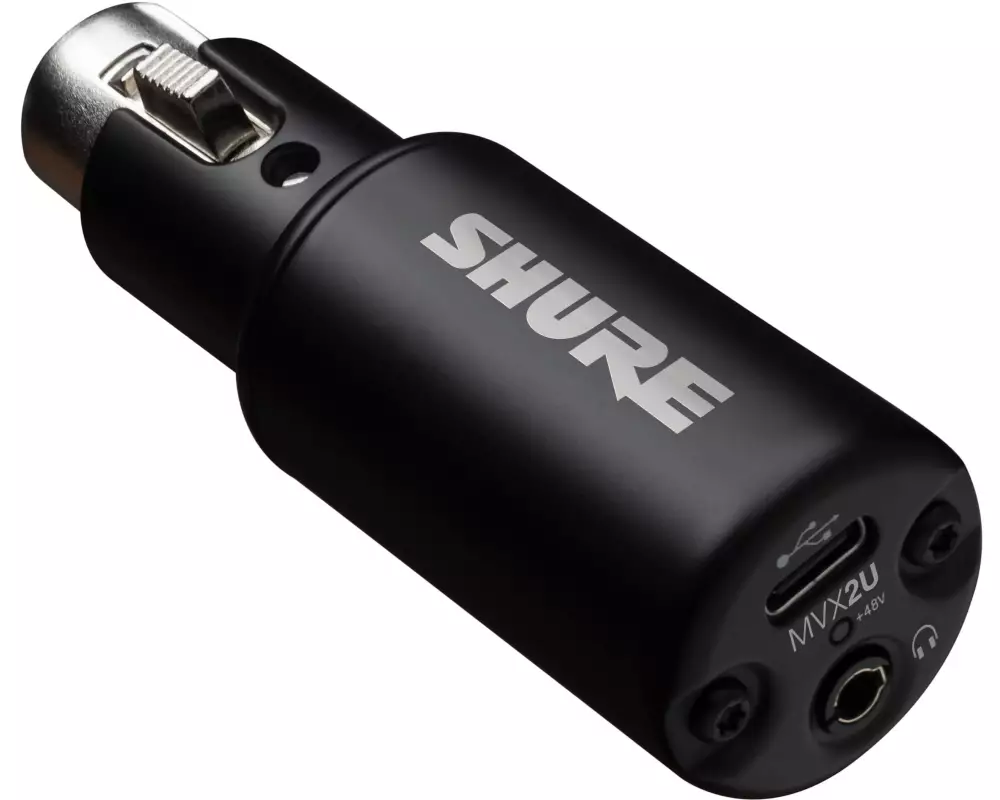 Shure Audio Interface MVX2UG2 XLR zu USB Schwarz