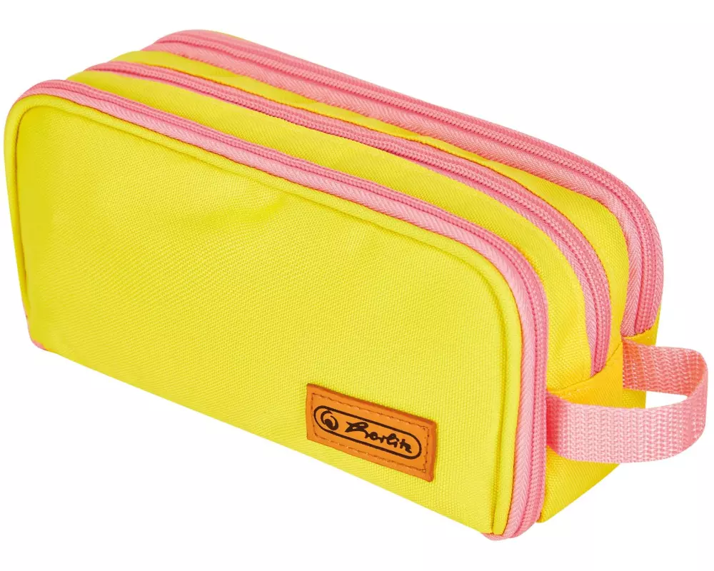 Herlitz Schlamperetui Neon Gelb/Rosa