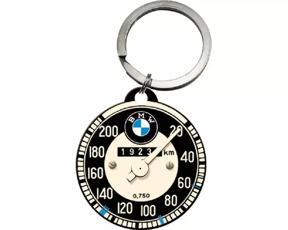 Nostalgic Art Schlüsselanhänger BMW Ø 4 cm, Schwarz/Weiss