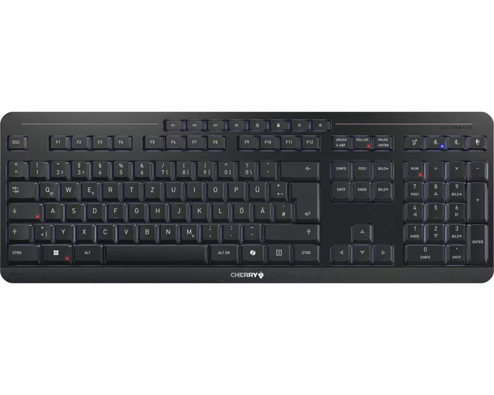 CHERRY Stream keyboard ultimate Tastatur Heimbüro USB + RF Wireless + Bluetooth QWERTZ Deutsch Schwarz