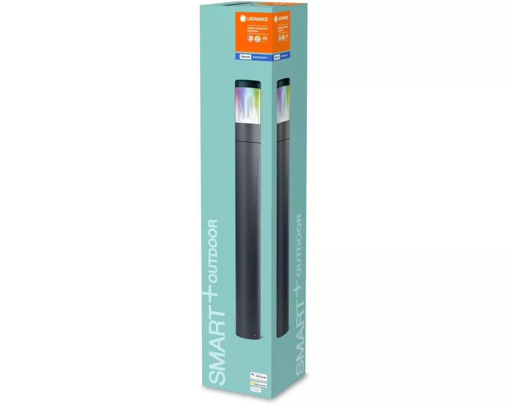 Ledvance Gartenleuchte SMART+ Modern, 90 cm, Dunkelgrau, RGBW, BT