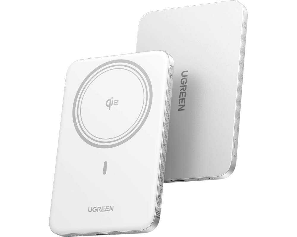 UGREEN MagFlow Air PB 5000mAh 20W 95931B Qi2,Wireless,White