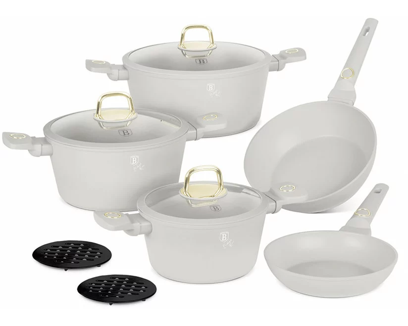 Berlinger Haus 10-teiliges Kochgeschirr-Set matt cream Sahara Collection