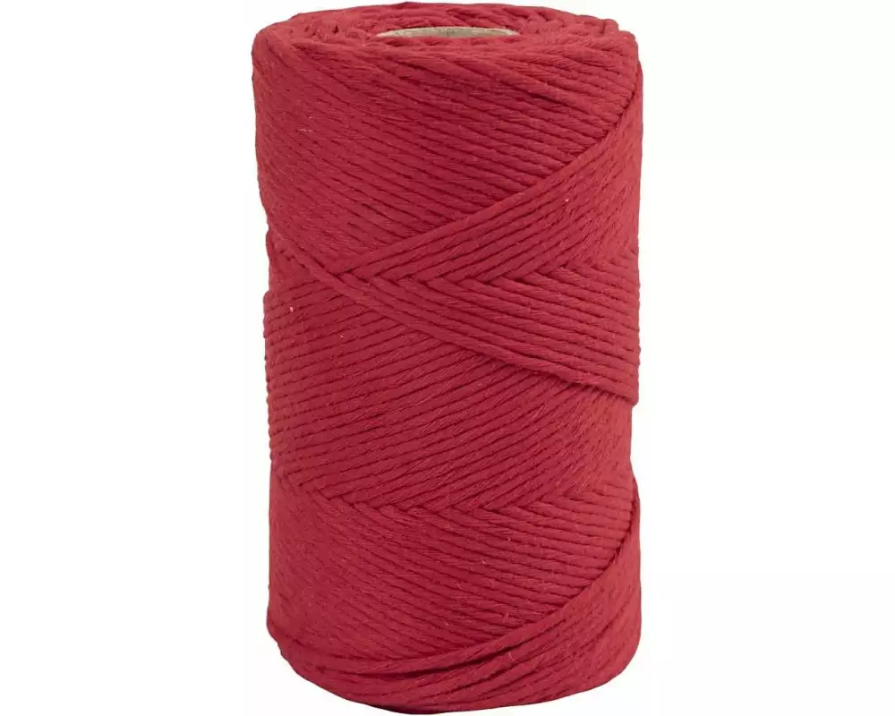 Creativ Company Baumwollgarn Macramé Kordel Rot