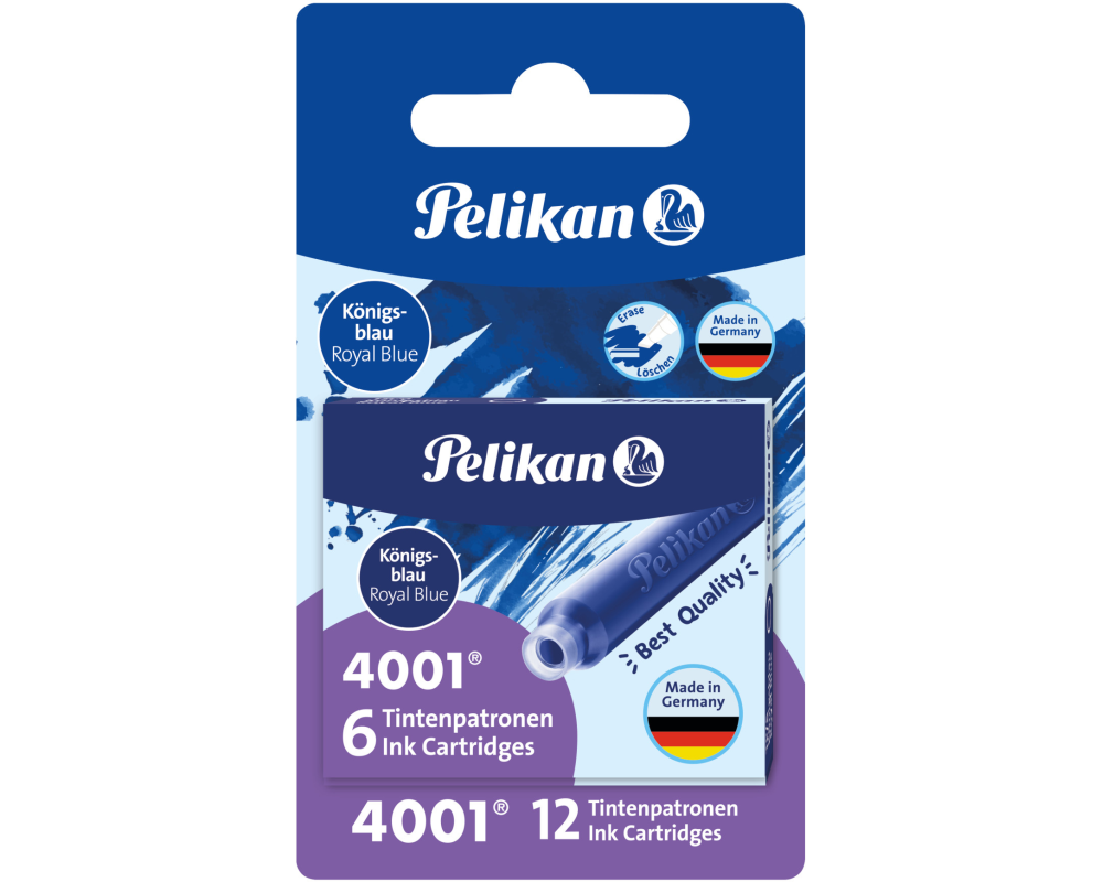 PELIKAN Tintenpatrone TP/6/2/B blau 12 Stück, Blister