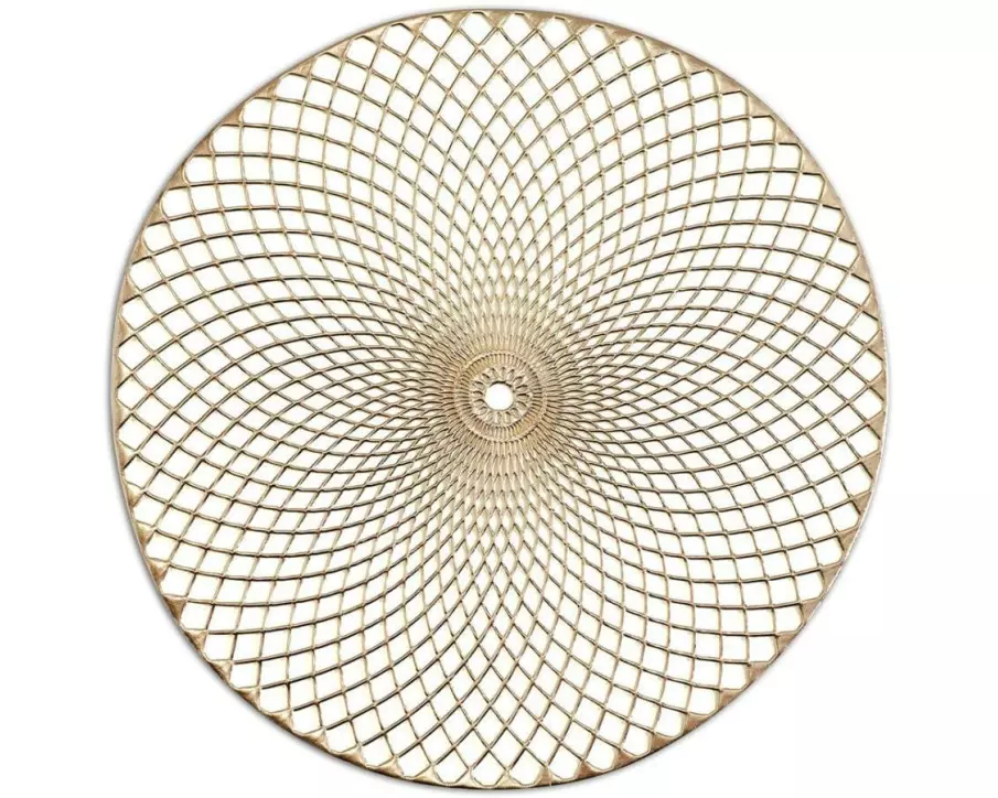 Zeller Present Tischset Mandala Rund, 38 cm, Gold