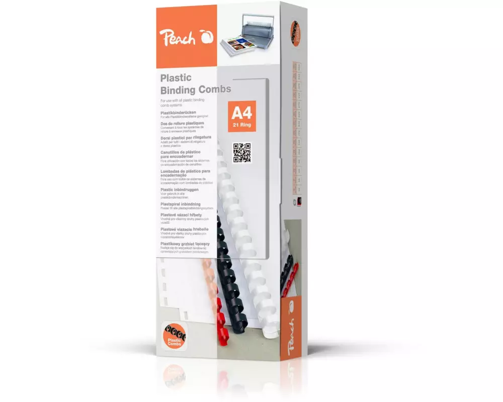 Peach Binderücken 6 mm Schwarz, 100 Stück
