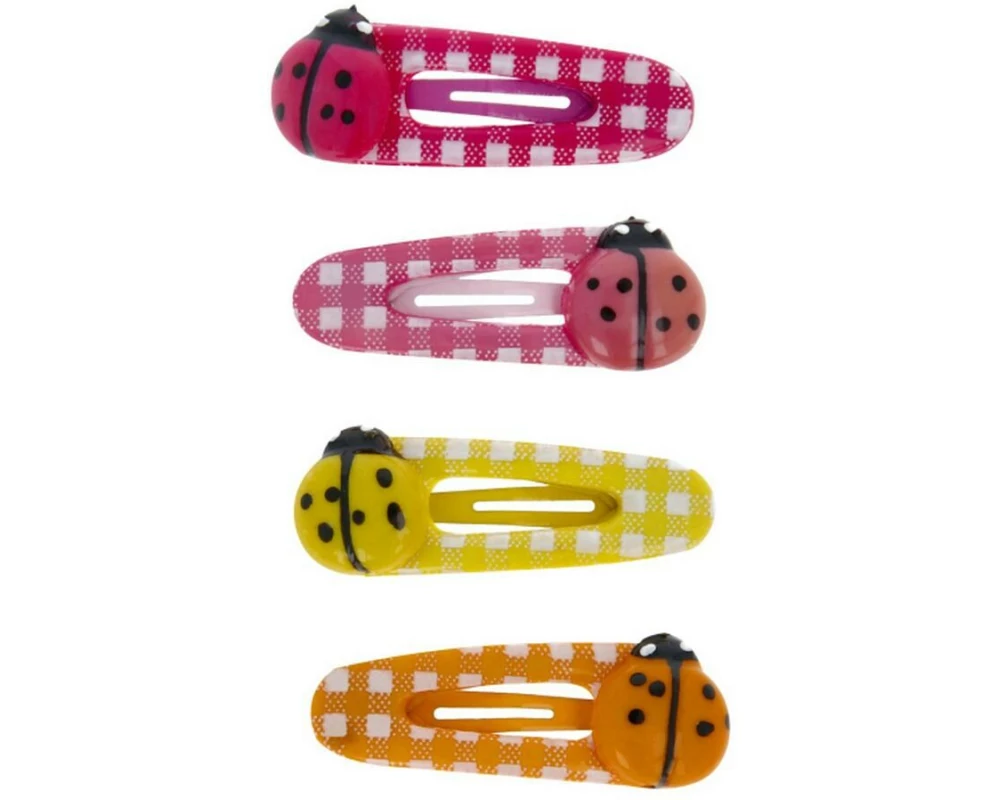 Parsa Beauty Haar-Clip Beauty mit Marienkäfern 4 Stück